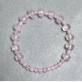Bracelet Pink Quartz round bead 4.5 mm+- rondelle 9x7 mm+- , length 18 cm +- on stretch