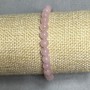 Pink quartz bead bracelet 6mm ±, length 18cm ± stretch