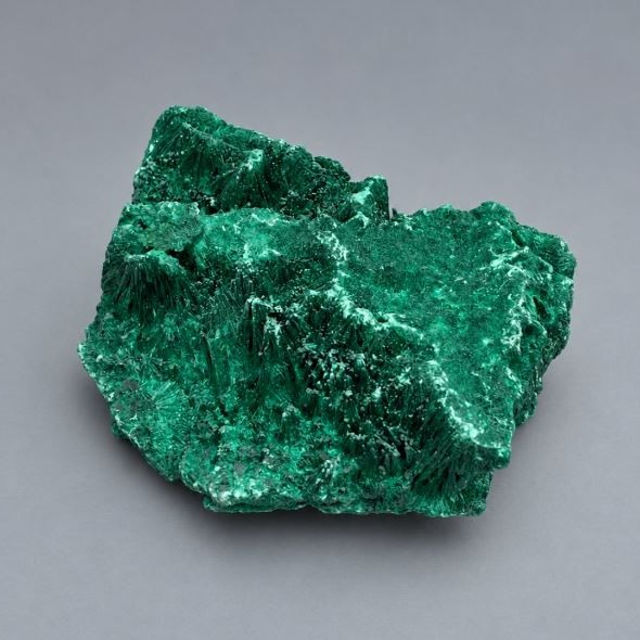 Souvenir mineral Malachite with fibrous-radial structure, weight 552 g, 108x80x48 mm +