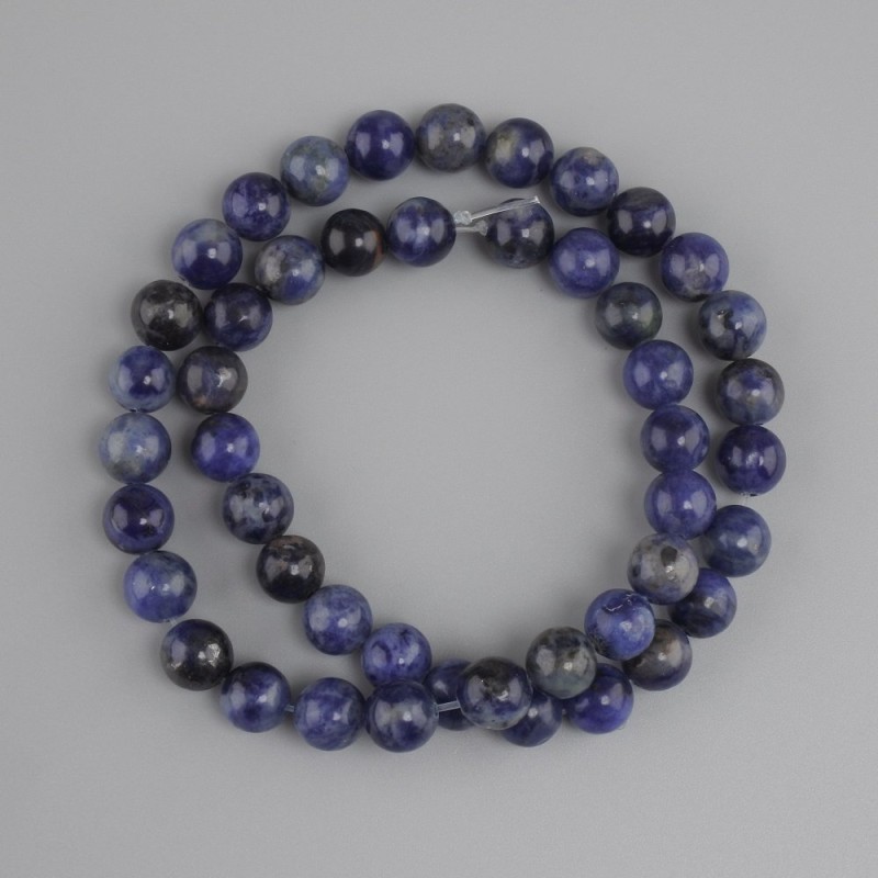 Sodalite beads smooth round bead, diameter 8mm +/-, length 37cm +/-