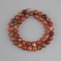 Red Jasper beads, faceted round bead, diameter 8mm+/-, length 36cm+