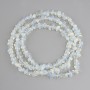 Beads Moonstone opalite tumbled, diameter 7-10x3-6mm ±, length 78cm ±