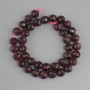 Beads Tourmaline Rubellite faceted round bead, diameter 10mm+-, length 37cm+-