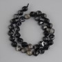 Agate beads faceted, diameter 10mm ±, length 37cm ±