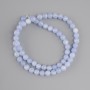 Agate beads, smooth round bead, diameter 6mm +/-, length 38cm +/- on a thread