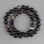 Agate beads smooth round bead, diameter 10mm ±, length 37cm ± on a thread