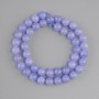 Aquamarine beads smooth round bead, diameter 8.5 mm ±, length 38 cm ± on a thread