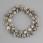 Yoperlite beads faceted cube, diameter 8x8mm ±, bead 3mm ±, length 38cm ± on a thread