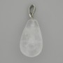 Pendant Rock Crystal raindrop 22x13mm +-, length 32mm +-