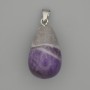 Amethyst pendant teardrop 22x13mm+-, length 32mm+