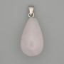 Pendant Pink Quartz teardrop 22x13mm+- , length 32mm+-