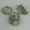 Zoisite pendant, raw stone 22x22 mm ± (assorted size)