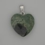 Pendant Ocean Jasper faceted heart 20x20 mm+