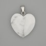 Pendant Chalcedony faceted heart 20x20 mm+