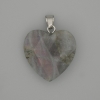 Pendant Labradorite faceted heart 20x20 mm+