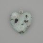 Pendant Jade (Kiwi) faceted heart 20x20 mm+