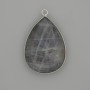 Labradorite pendant in a silver-coloured metal setting 36x26mm+