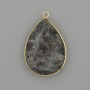 Pendant Sodalite in a gold-coloured metal setting 36x26mm+