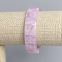 Kunzite bracelet, smooth link, 16×12 mm, 5mm ±, length 18 cm ± stretch