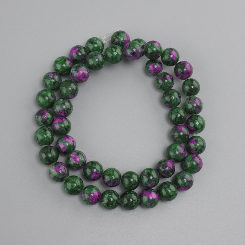 Zoisite beads smooth round bead, diameter 8.5 mm ±, length 38 cm ± on elastic thread