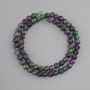 Zoisite beads faceted round bead, diameter 6mm +/-, length 39cm +/- on a thread