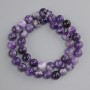 Amethyst beads, smooth round bead, diameter 10mm +/- , length 39cm +/- on a thread