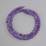 Amethyst beads, smooth round bead, diameter 6mm±, length 39cm±, on a thread