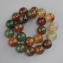 Agate beads (Brazilian) smooth round bead, diameter 18 mm +/-, length 38 cm +/- on a thread