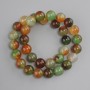 Brazilian Agate Beads smooth round bead, diameter 12 mm+-, length 38 cm+- on thread
