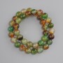 Beads Brazilian Agate smooth round bead, diameter 10mm ±, length 37cm ± on elastic string