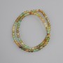 Beads Brazilian Agate smooth round bead, diameter 4mm ±, length 36cm ± on elastic cord