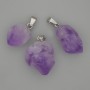 Amethyst pendant unprocessed natural stone 15-25x10-15mm+-, length 22-35mm+-(assorted sizes)