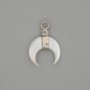 Pendant Moon Mother-of-Pearl, diameter 14mm+-, length 20mm+-