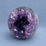 Amethyst geode natural stone souvenir ball, diameter 65 mm ±, weight 311 g