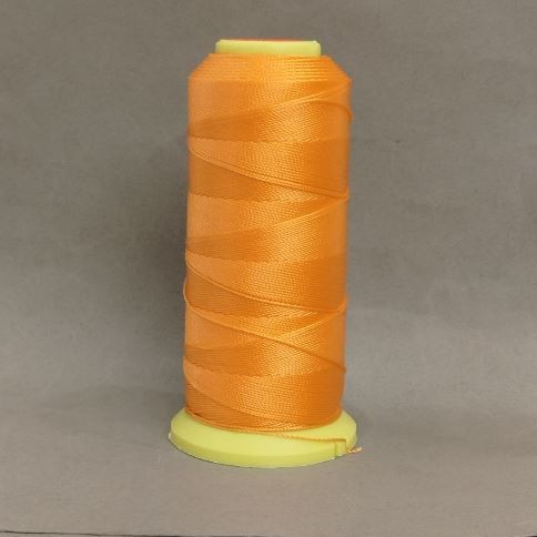 Nylon thread on a spool, diameter 0.9 mm for crafts, 500 m, bright orange colour
