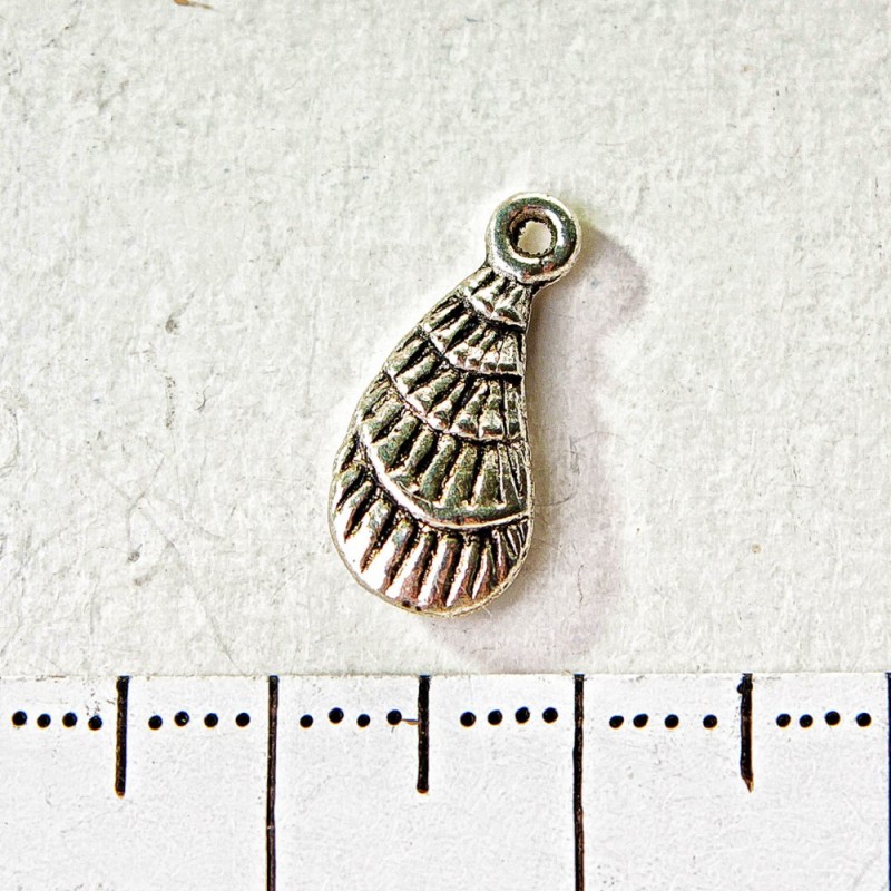 Findings Pendant "Shell" 15x6mm, pack 20g +/-28pcs