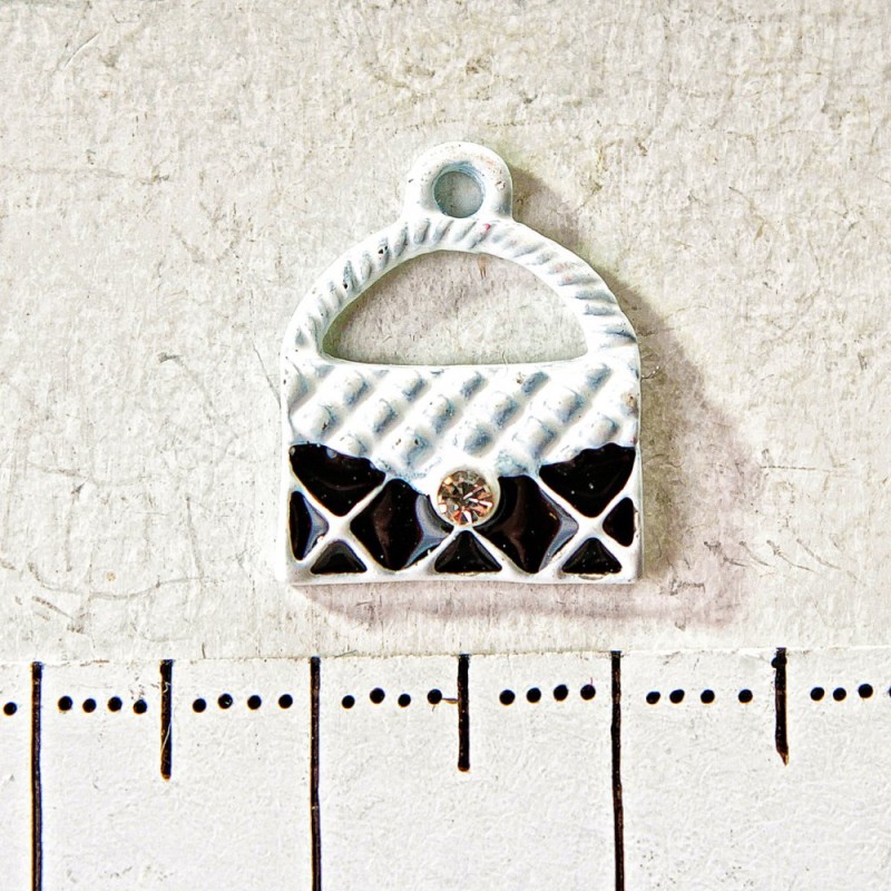 Jewellery Findings Lady's Handbag Pendant 15mm, Pack of 5