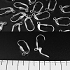 Earring posts Leaflet "French" lock light metal 250 pairs± 250 g± 18x8 mm
