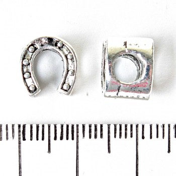 Findings Bead Pandora Horseshoe 9x10mm, diameter 5mm, pack 20g +/- 9pcs