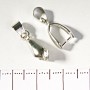Smooth Large Pendant Bail with Pin and Cord Base 20mm, Pack of 20