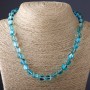 Necklace of Opaline Glass Blue, 10mm diameter