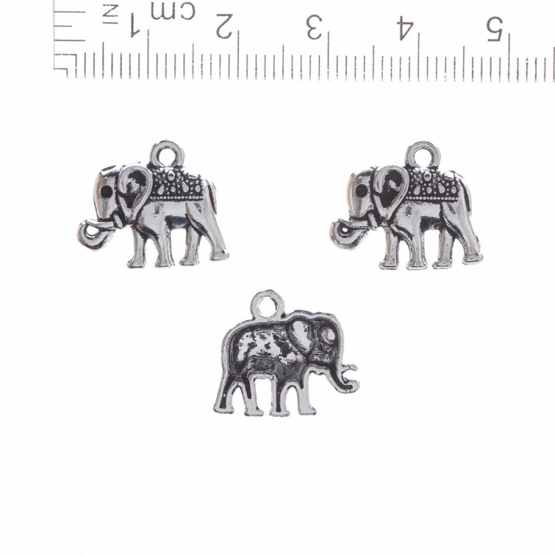 Jewellery Findings Pendant Elephant 1.5cm, pack 20g +/- 19pcs