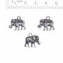 Jewellery Findings Pendant Elephant 1.5cm, pack 20g +/- 19pcs