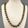 Necklace Jasper Heliotrope Bead 10mm 45cm