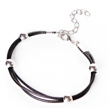 ( 18cm ) Women's bracelet, soft, with metal elements and convenient clasp