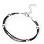( 18cm ) Women's bracelet, soft, with metal elements and convenient clasp