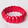 Rectangular-link bracelet 2x1 cm pressed "Coral" rectangular links 2x1 cm