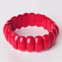 Rectangular-link bracelet 2x1 cm pressed "Coral" rectangular links 2x1 cm
