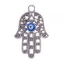 Hamsa Pendant with Eye, metal colour Silver 40mm (pack of 4)
