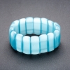 Bracelet Cat's Eye on Elastic Blue “Link” 25×11mm
